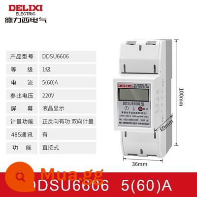 Đồng hồ điện một pha Delixi cho thuê nhà cho thuê nhà ba pha bốn dây 220v đồng hồ đo năng lượng điện điện tử thông minh độ chính xác cao - Loại ray dẫn hướng khối lượng nhỏ 5-60A