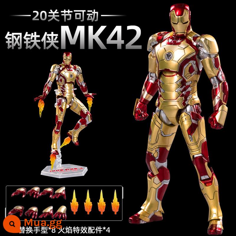 Chính hãng Marvel Zhongdong 10th Anniversary Limited mk85 Người Sắt Mô Hình Di Động Người Nhện Vật Trang Trí Đồ Chơi Mô Hình - Người sắt MK42