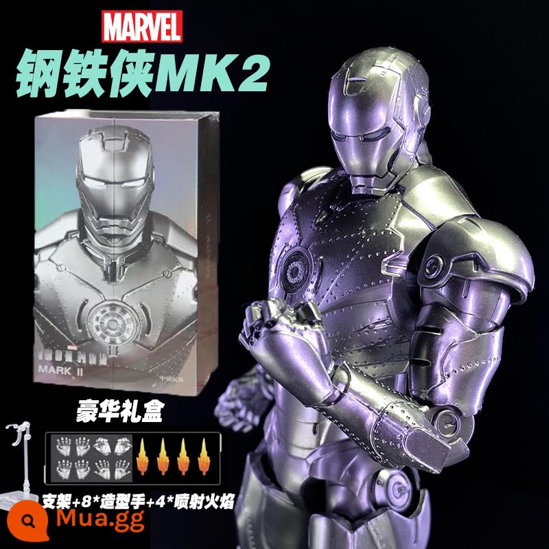 Chính hãng Marvel Zhongdong 10th Anniversary Limited mk85 Người Sắt Mô Hình Di Động Người Nhện Vật Trang Trí Đồ Chơi Mô Hình - người sắt MK2