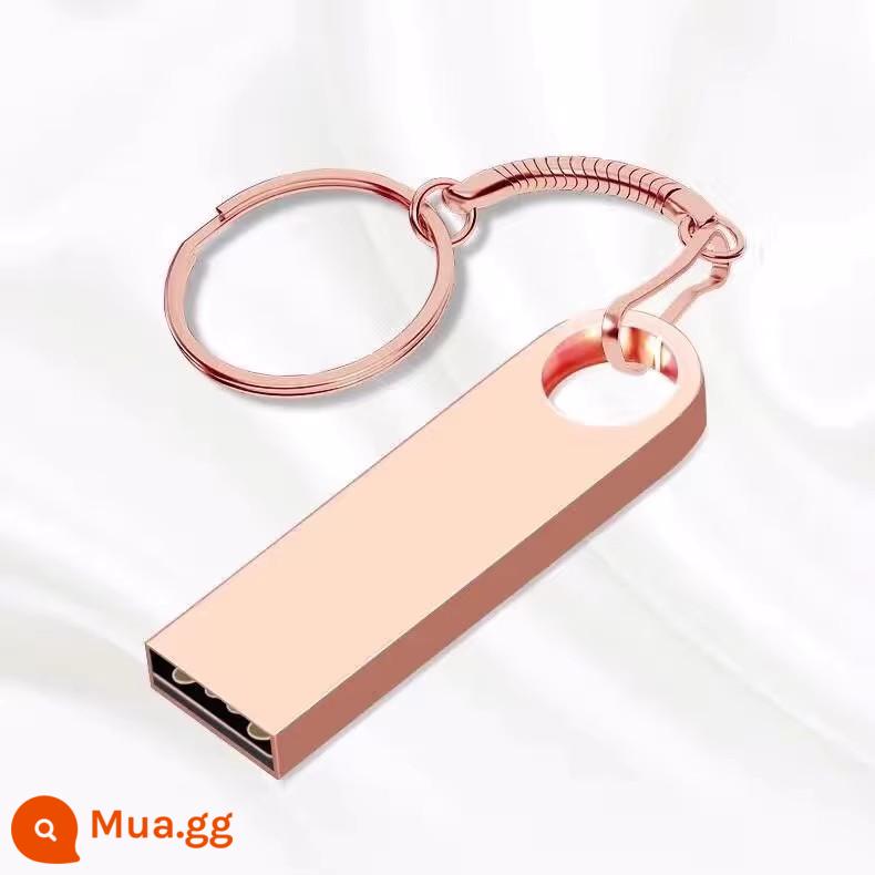 [Dung lượng lớn] Ổ đĩa flash U 128G đa năng cho điện thoại di động và máy tính, ổ đĩa flash USB tốc độ cao 64G phổ biến cho âm thanh và video trên xe hơi - [Cổ điển] Vàng hồng