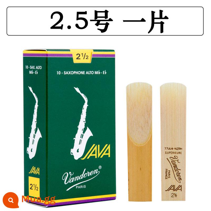 Hộp màu xanh lá cây sậy Bendlin JAVA alto sax sậy e-drop 2.5 Nhạc jazz nổi tiếng của Pháp Vandoren - Hộp màu xanh lá cây Wandelin alto số 2,5