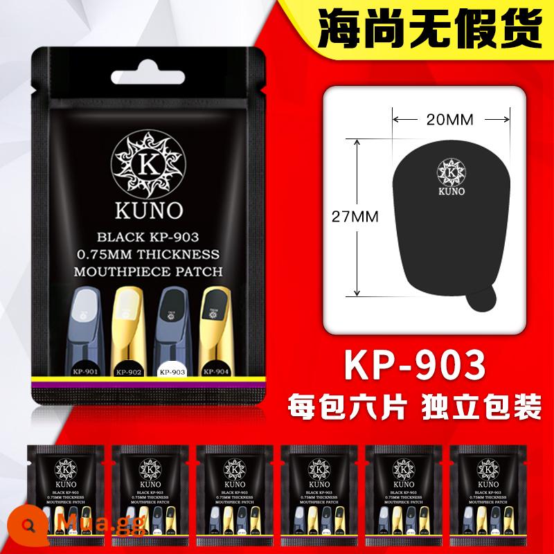 BG saxophone răng miếng đệm clarinet alto sax sáo đầu kim loại miếng răng màu đen trong suốt răng dán clarinet phụ kiện - Jiuye KP-903 sáu viên trong một gói [màu đen lớn, phù hợp với Zhongsha, Subsha và clarinet]