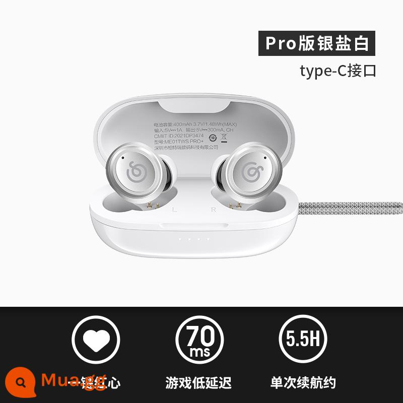 Netease Yunyinle Tai nghe Bluetooth thực sự không dây Động cơ không dây Thể thao Tháo nhiễu Earlores phù hợp với Huawei Apple Universal Single -Hear Ultra -Long Standby Cao -quet - Phiên bản pro màu trắng muối bạc [trái tim đỏ chỉ bằng một cú nhấp chuột + trò chơi có độ trễ thấp 70ms + thời lượng pin đơn khoảng 5,5 giờ]