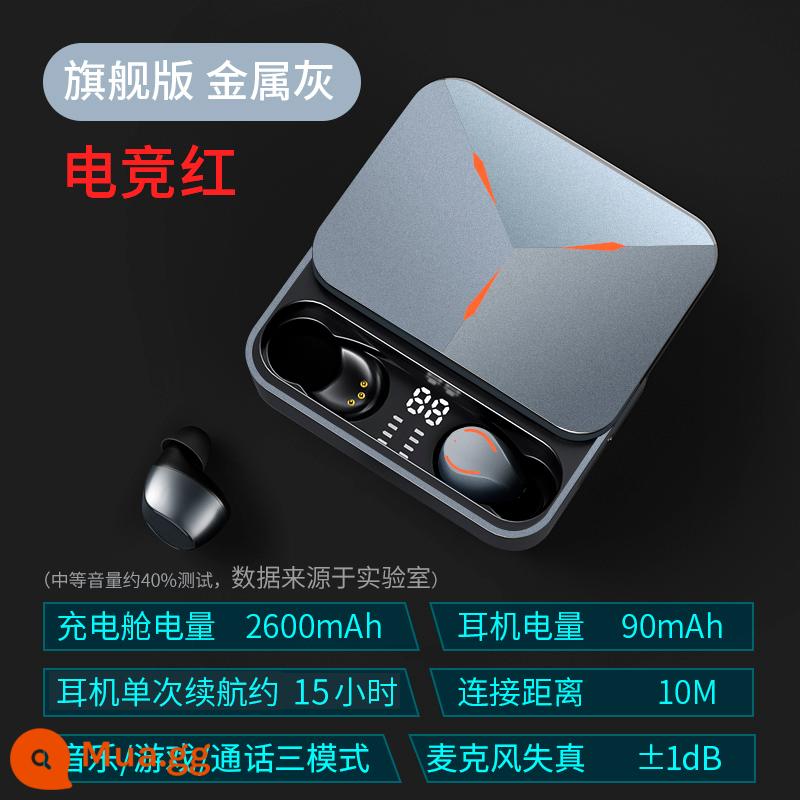 Tai nghe bluetooth chơi game Lenovo thời lượng pin dài chạy thể thao giảm ồn chơi game chất lượng cao thích hợp Apple TG01 Authentic - Xám kim loại | Phiên bản cuối cùng + Đèn đỏ thể thao điện tử [Chế độ trò chơi + Thời lượng pin siêu dài + Pin dung lượng lớn]