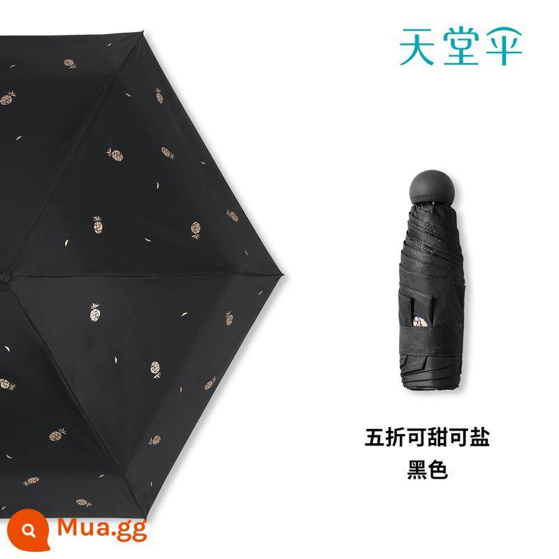 Paradise Umbrella Dù Nắng Mưa Công Dụng Kép Keo Đen Kem Chống Nắng Chống Tia UV Siêu Nhẹ Di Động Nhỏ Dù Nữ - Giảm 50% dứa-đen