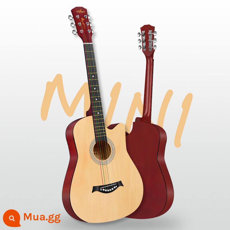 Đàn guitar acoustic một bảng 38 inch dành cho người mới bắt đầu dành cho nam và nữ đàn guitar dân gian đặc biệt 40 inch dành cho người mới bắt đầu đàn guitar đích thực - [Mẫu thông thường] Màu gỗ 38 inch + gói + giảng dạy