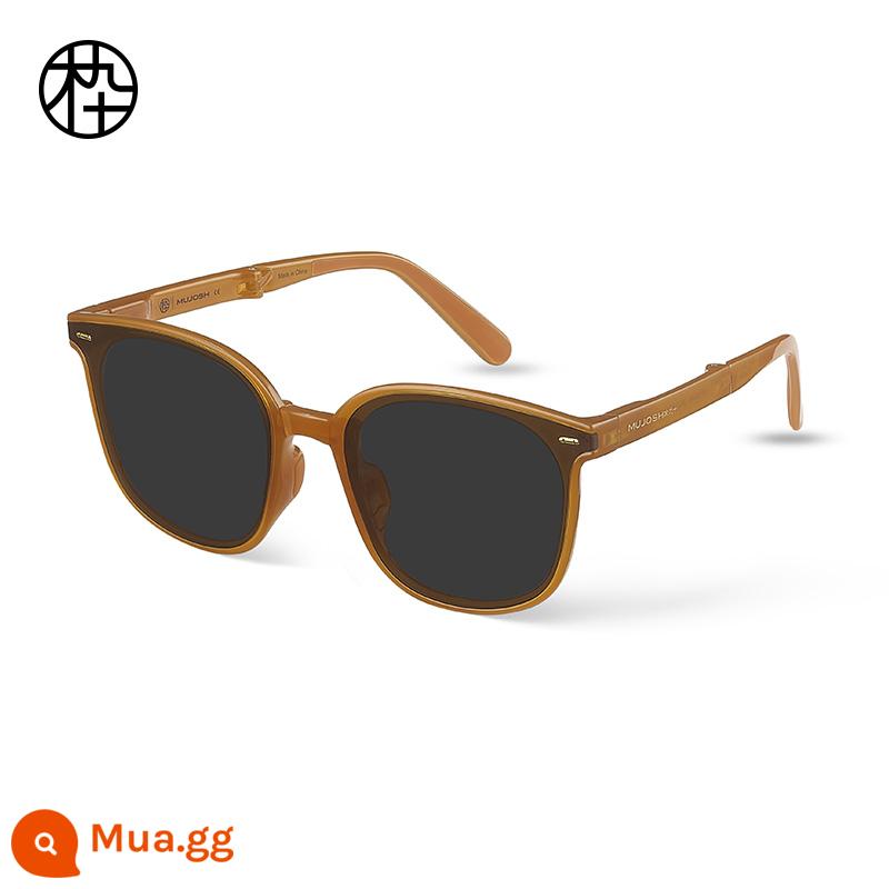 [Cong Jun cùng kiểu] Wood Ninety Folding Sunglasses Female Anti-UVMJ102SH705 Driving Polarized Sunglasses - ORC2 Cam caramel