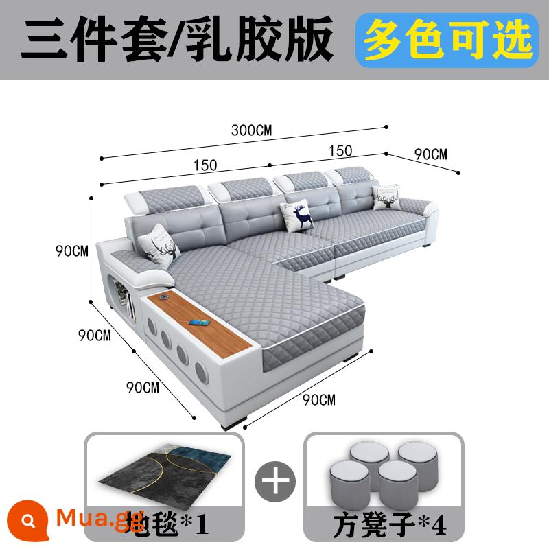 Công nghệ giặt và tháo dỡ cao su không cần giặt mới sofa vải đơn giản hiện đại phòng khách lớn và nhỏ kết hợp nội thất chức năng - bộ đồ ba mảnh