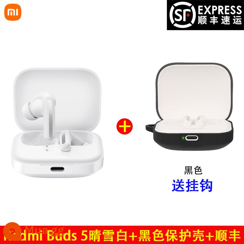 Tai nghe Bluetooth không dây bán trong tai Xiaomi Redmi Buds 5 giảm tiếng ồn thể thao chạy hai tai - Redmi Buds 5 Sunny White + Vỏ bảo vệ màu đen + SF Express