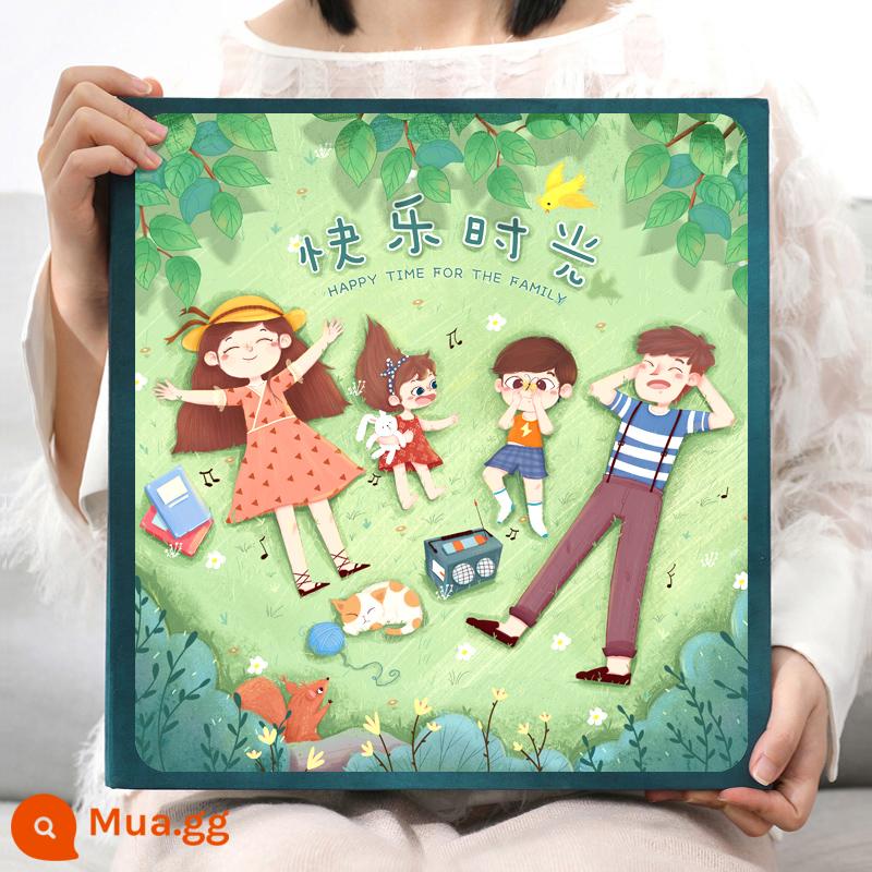 Album album dung lượng lớn chèn sách ảnh kỷ niệm gia đình trẻ em phiên bản 6 inch kỷ lục tăng trưởng của bé cuốn sách tùy biến - thời gian hạnh phúc