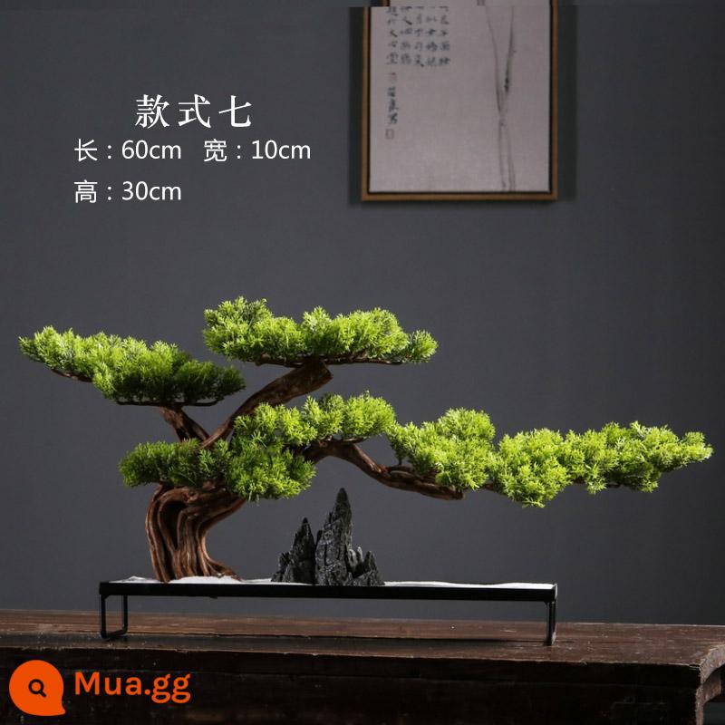 Thuja bonsai mô phỏng cây thông xanh chào đón cây bonsai đồ trang trí cảnh quan trang trí khách sạn cây mô phỏng hiên nhà cảnh quan nội thất - Cũ cọc kiểu bảy