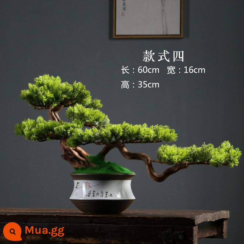 Thuja bonsai mô phỏng cây thông xanh chào đón cây bonsai đồ trang trí cảnh quan trang trí khách sạn cây mô phỏng hiên nhà cảnh quan nội thất - Kiểu cũ bốn