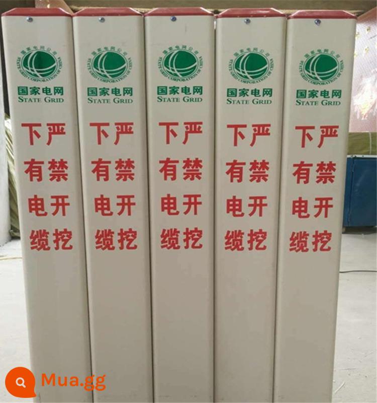 Cọc báo cáp điện cọc cảnh báo PVC sợi thủy tinh xi măng chôn cọc cấp nước cấp khí đốt biển báo thông tin liên lạc đá ranh giới cọc - Có dây cáp đi theo lưới điện quốc gia màu trắng sữa