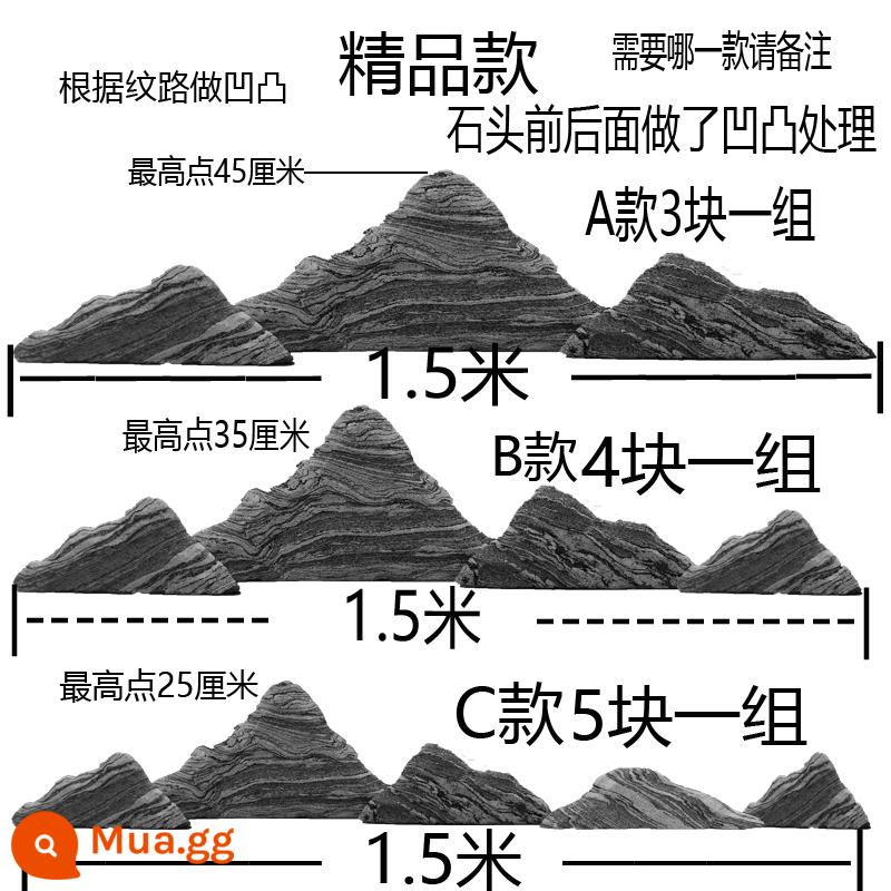 Xuelang Đá cắt lát cảnh quan đá Kích thước kết hợp Taishan đá Đá biệt thự Đá biệt thự trong nhà và trang trí cảnh quan ngoài trời - Bộ sản phẩm tinh tế dài 1,5m Những lưu ý khi đặt hàng