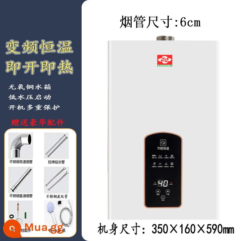 Máy nước nóng gas hộ gia đình cân bằng phòng tắm khí gas hóa lỏng khí cưỡng bức xả nhiệt độ không đổi xả trực tiếp - Mô hình plug-in màn hình lớn nhiệt độ không đổi 12 lít