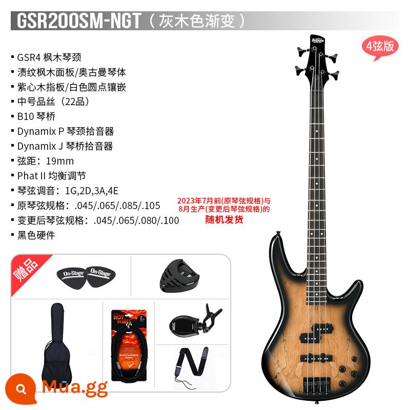 Cửa hàng hàng đầu chính thức của Ibanez Ibanez GSR200/320 bass SR300E/305/370 bass điện - GSR200SM-NGT