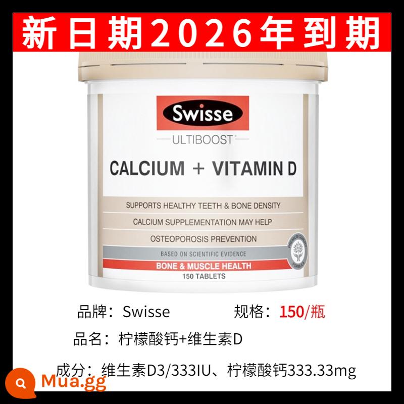 Viên Swisse canxi của Úc + vitamin D canxi citrate 150 hạt bà bầu trung niên và người lớn tuổi mini lady canxi - màu đỏ