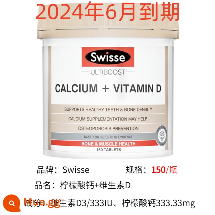 Viên Swisse canxi của Úc + vitamin D canxi citrate 150 hạt bà bầu trung niên và người lớn tuổi mini lady canxi - Trắng