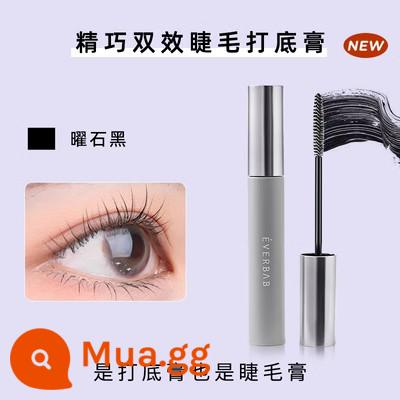 Everbab Mascara chống nhòe chống thấm nước làm cong cong lâu trôi lớp lót hiệu ứng kép trong suốt được gia cố - Sơn lót mi đen bóng