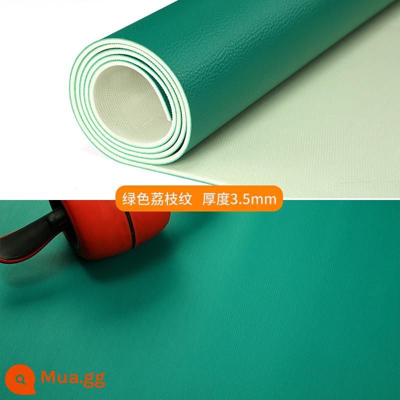 Pvc sàn thể thao bóng bàn phòng khiêu vũ sàn dán nhà chống trơn trượt dày đồng màu hấp thụ sốc cuộn dây thảm sàn - Màu xanh lá cây (đơn giá mỗi mét vuông)