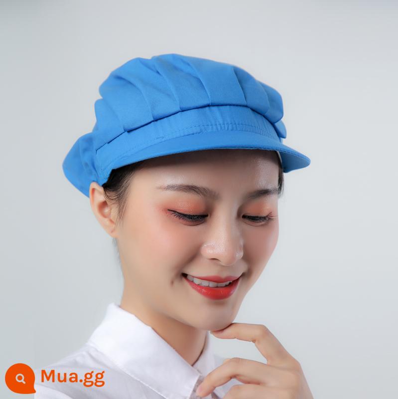 Mũ lưới thực phẩm mũ làm việc bữa ăn phục vụ hội trường nhà bếp chống bụi dầu lưới mũ nhà máy xưởng làm việc mũ mũ - Vải đầy đủ Konglan