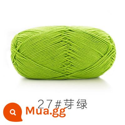 Chị Susu của 5 cổ phiếu bé chải kỹ bông sữa tự làm len dày bóng handmade chất liệu móc túi sợi bông - Nụ Xanh 27