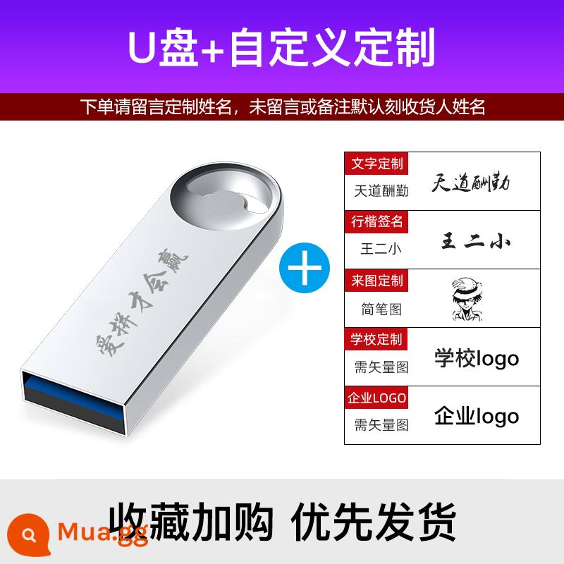 Nhà Yêu Nước Đèn LED 64G Tốc Độ Cao USB3.2 Mini Tùy Chỉnh Logo Máy Tính Đèn LED Cổng USB Ô Tô Chính Hãng Ổ Đĩa Flash 64G - Tùy chỉnh cá nhân hóa 32G+