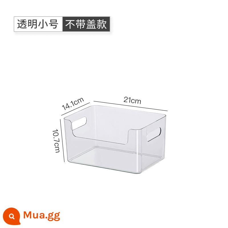 Máy Tính Để Bàn Hộp Bảo Quản Mặt Nạ Mỹ Phẩm Snack Giỏ Hoàn Thiện Hộp Acrylic Hộp Trong Suốt Hộ Gia Đình Linh Tinh Hộp Bảo Quản - Kích thước nhỏ trong suốt (không có nắp)