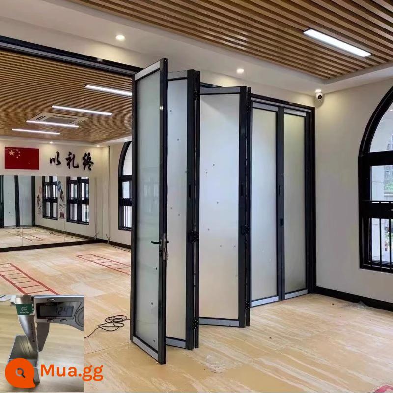 Cửa xếp ngăn cửa phòng rửa xe Shop Shop Store kính cửa trượt ban công cách âm hợp kim nhôm cửa trượt nặng - 70 mẫu chất liệu dày 1.2