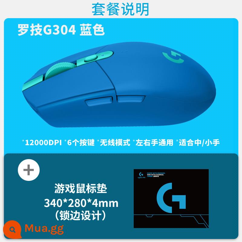 Logitech G304 Thể Thao Điện Tử Trò Chơi Văn Phòng Chuột Không Dây G304 Cơ cf/Lol Ăn Gà Macro Máy Tính Để Bàn Laptop Dành Riêng Cho Bé Trai Và Bé Gái - Bàn di chuột + xanh G304