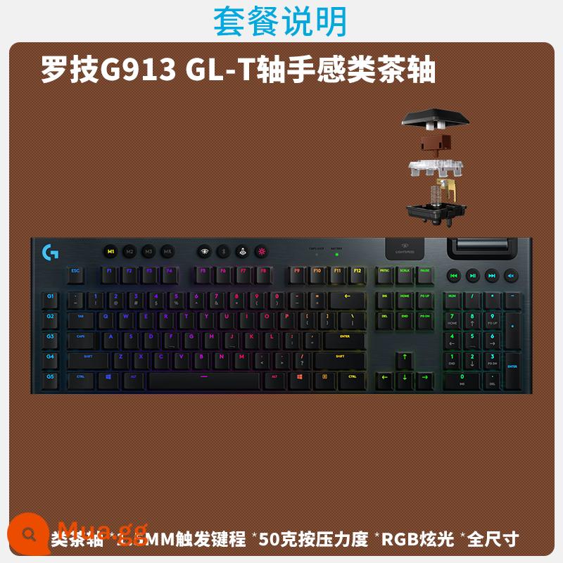 Chính thức Flagship Store Logitech G913/tkl không dây thi đấu game bàn phím cơ siêu mỏng màu đỏ và trà xanh trục 87/104 - Trục T của Logitech G913