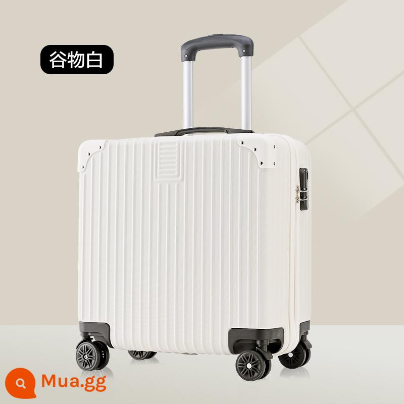 Vali xe đẩy nội trú 18 inch vali khung nhôm vali nữ nhỏ 20 sinh viên nhẹ vali da mật khẩu nhỏ nam - Ngũ Cốc Sao Trắng Yao Style