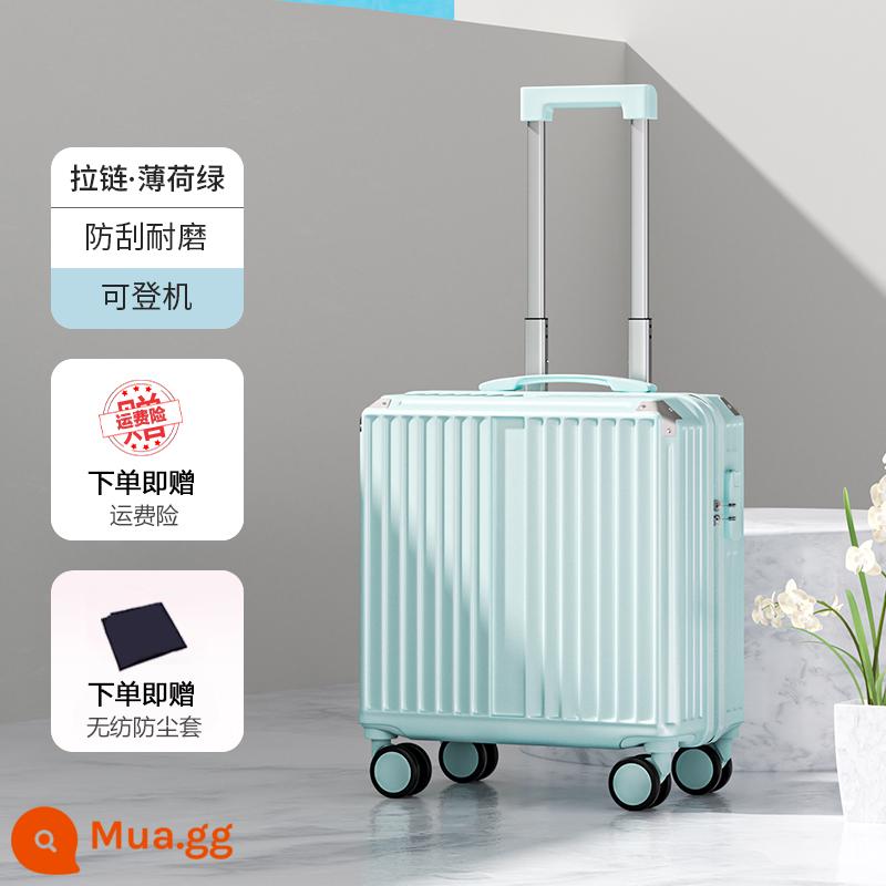 Vali Nhỏ Nữ 18 Inch Nhỏ Nhẹ Máy Bay Có Thể Mang Lên Máy Bay Xe Đẩy Mini Hộp Đựng Mật Khẩu Vali Nam Siêu Nhẹ 20 - xanh bạc hà/phong cách thời trang