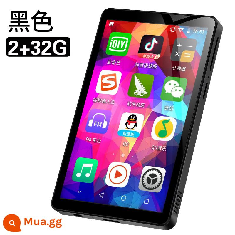 Full màn hình cảm ứng wifi Internet mp4 Bluetooth Walkman MP3 nghe nhạc sinh viên hifi màn hình cảm ứng ngoài mp5 - Đen 4 inch (2+32)