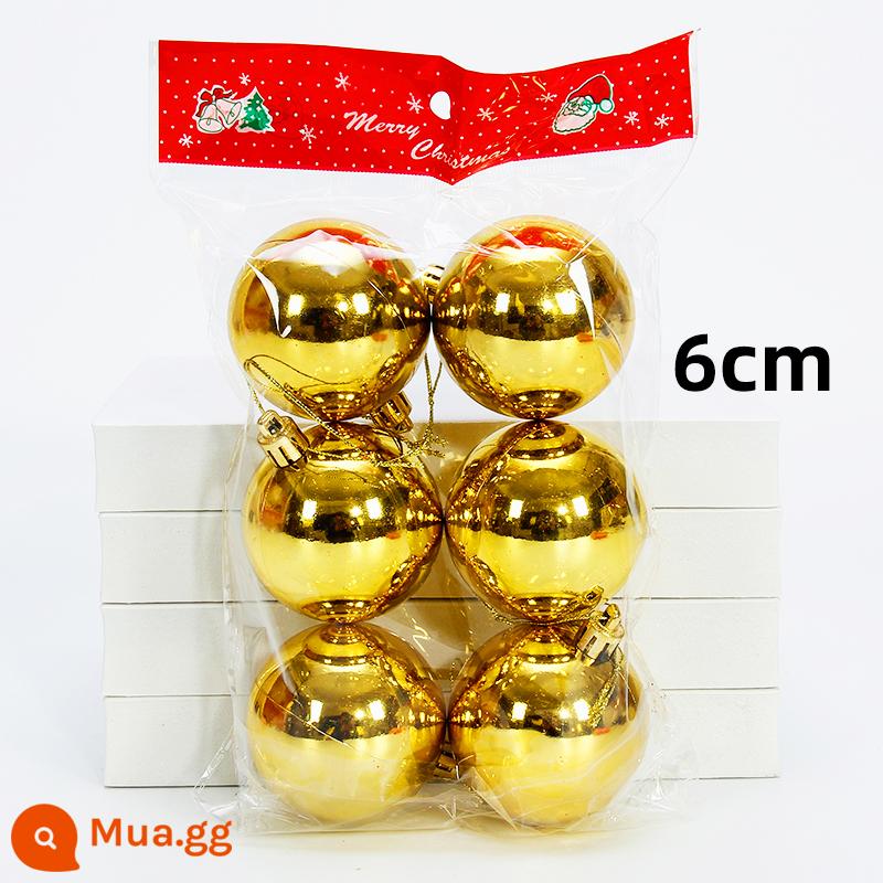 Bóng Giáng sinh rồng hổ, trang trí cây thông Noel, bóng sáng, bóng mạ điện, bóng màu, bóng treo cho trung tâm mua sắm và quán bar, bóng treo trần trang trí. - Quả bóng vàng lấp lánh 6 cm (gói 6)