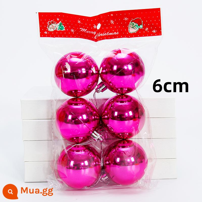 Bóng Giáng sinh rồng hổ, trang trí cây thông Noel, bóng sáng, bóng mạ điện, bóng màu, bóng treo cho trung tâm mua sắm và quán bar, bóng treo trần trang trí. - Bóng đèn đỏ hồng 6cm (6 cái)