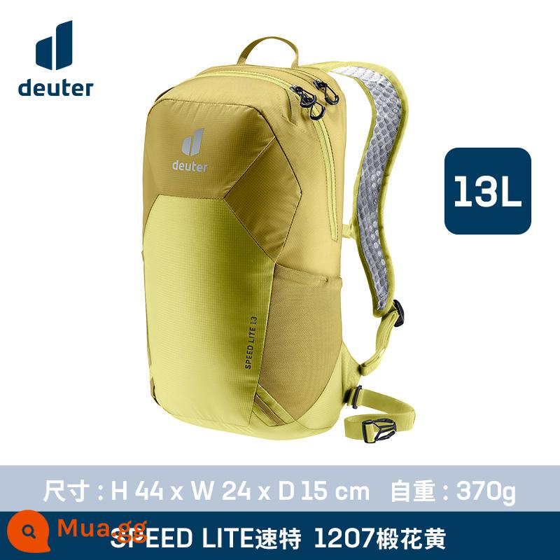 Đức Dort deuter nhập khẩu tốc độ đặc biệt siêu nhẹ túi đeo vai đi bộ đường dài thể thao ba lô leo núi túi - Màu vàng chanh-13L