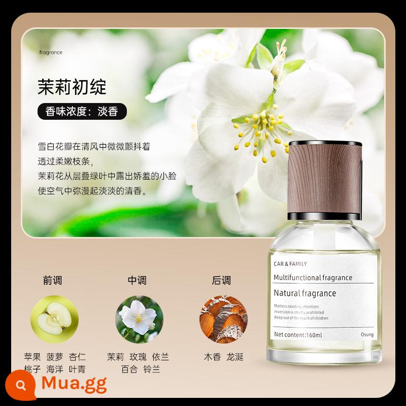 Cây dành dành Xông Phòng Ô Tô Phụ Kiện Nội Thất Nước Hoa Eau de Toilette Hương Thơm Vật Trang Trí 2022 Xe Mới Lưới Đỏ Nữ - [Jasmine First Bloom] Hương thơm nhẹ nhàng thanh lịch-Dung tích lớn 160ML-Hương thơm nhẹ khuyên dùng