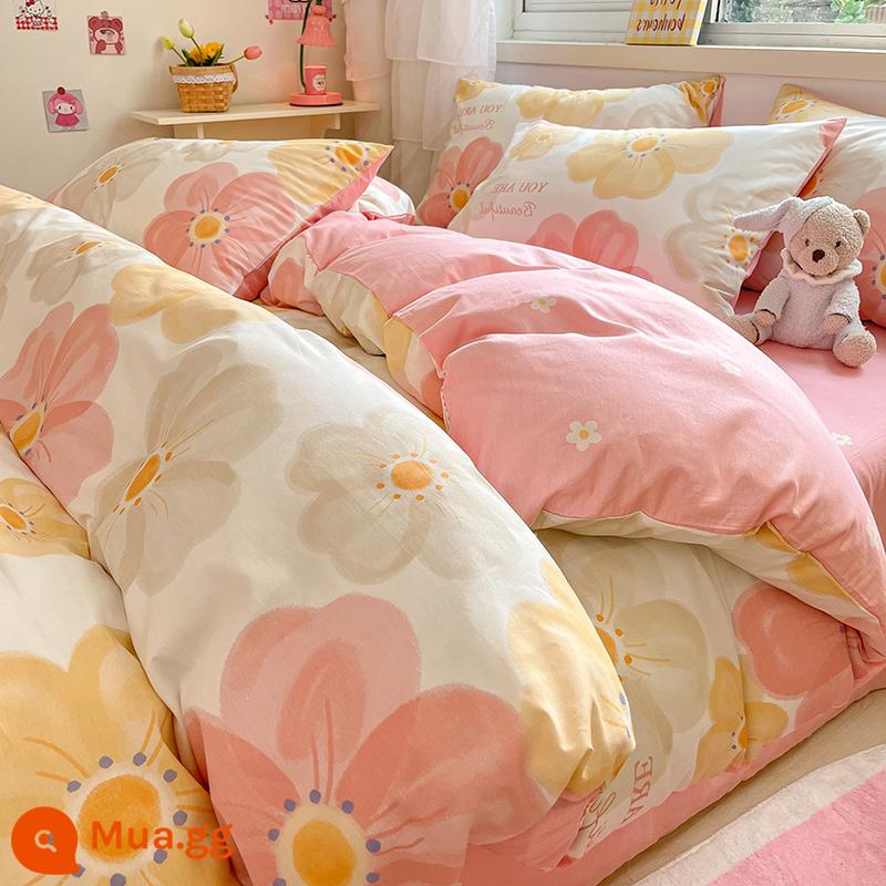 Nguyên Chất Cotton Vỏ Chăn Đơn Đôi Bông Vỏ Chăn Đơn 150X200X230 Học Sinh Một Mình 1.5 M Chăn Đơn Thỏ - Tây Yến