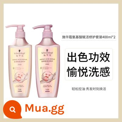 Bộ Dầu Gội Schwarzkopf Rich Tough Dầu Kiểm Soát Sương Mềm Mịn Chống Rụng Tóc Bộ Dầu Xả Phục Hồi Axit Amin Chính Thức - Bộ chăm sóc phục hồi và phục hồi axit amin 400ml