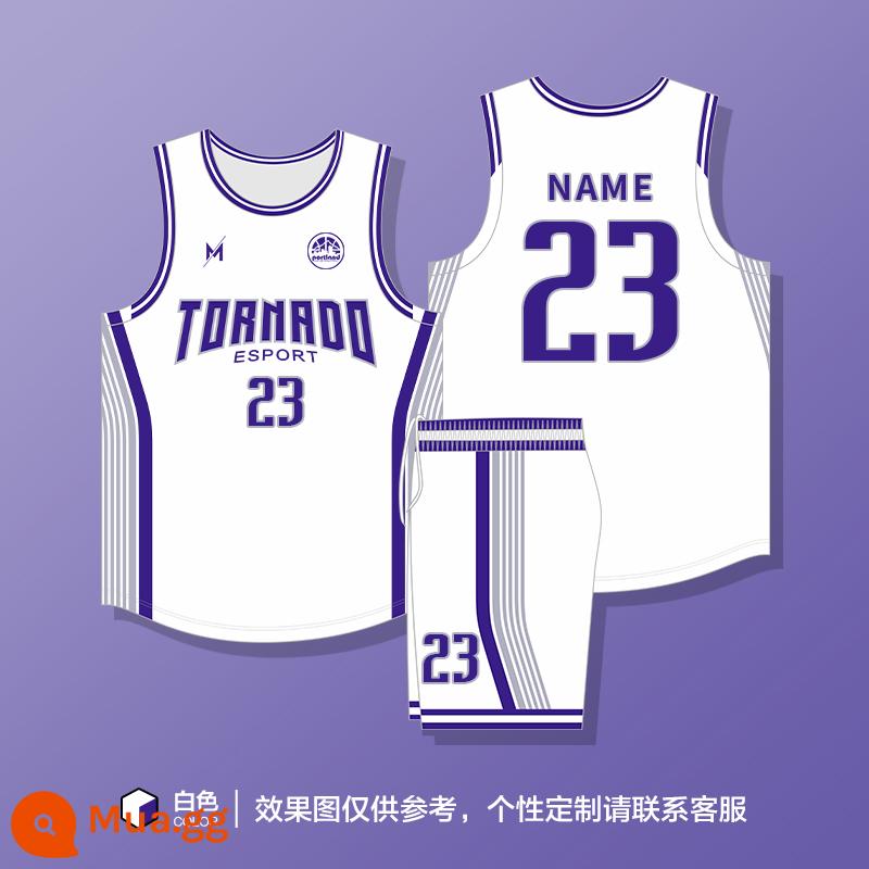 Retro Basketball Suit Suit Male Custom American Jersey đào tạo Đội ngũ áo vest thể thao Mua - 704-màu trắng phong cách Mỹ