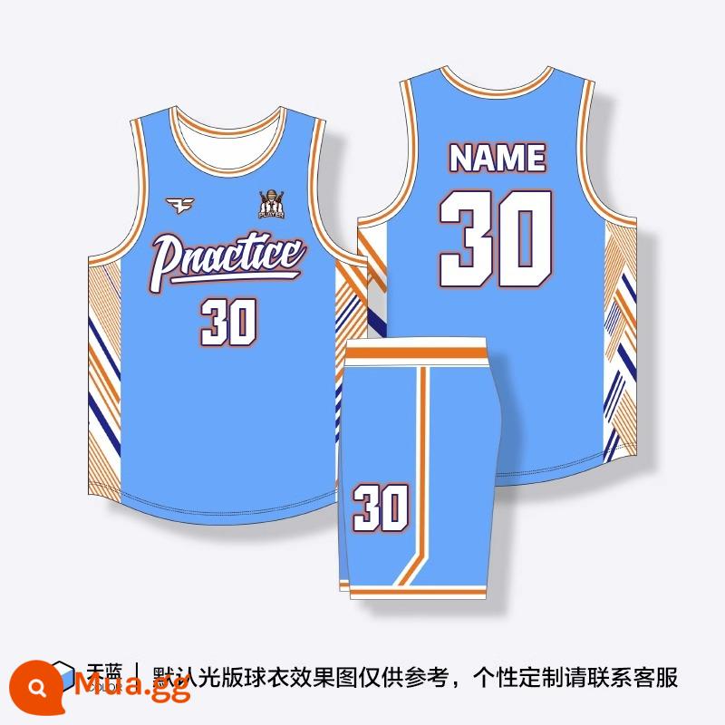 Retro Basketball Suit Suit Male Custom American Jersey đào tạo Đội ngũ áo vest thể thao Mua - 240-màu xanh da trời phong cách Mỹ