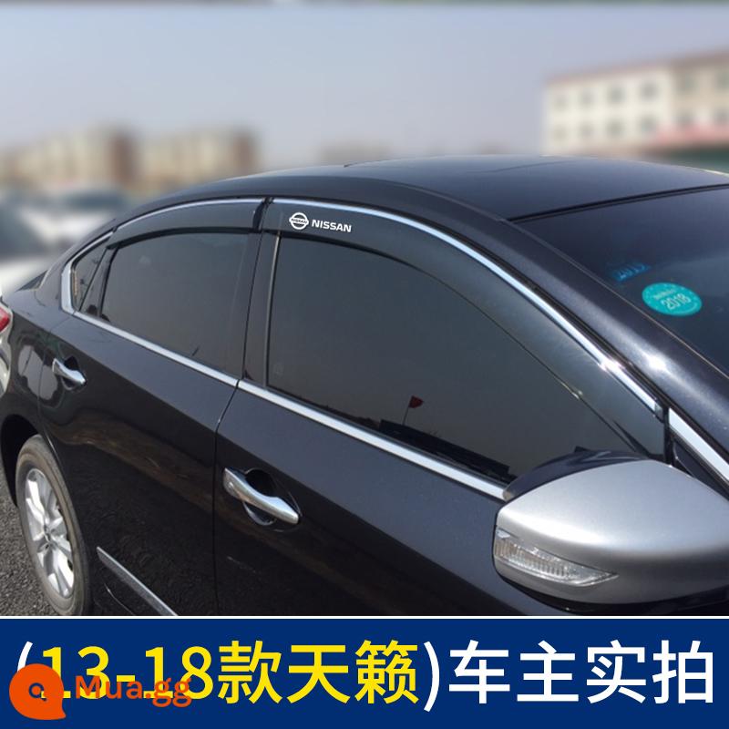 Thích hợp cho Nissan Qijun che mưa lông mày cửa sổ ô tô cổ điển Sylphy nắng mưa che ô tô Tiida LIVINA che mưa tấm chắn mưa Qashqai mới - 13-18 Tianlai [Phiên bản dán xe dày ● nguyên bản] 4 miếng trong một gói-quà tặng