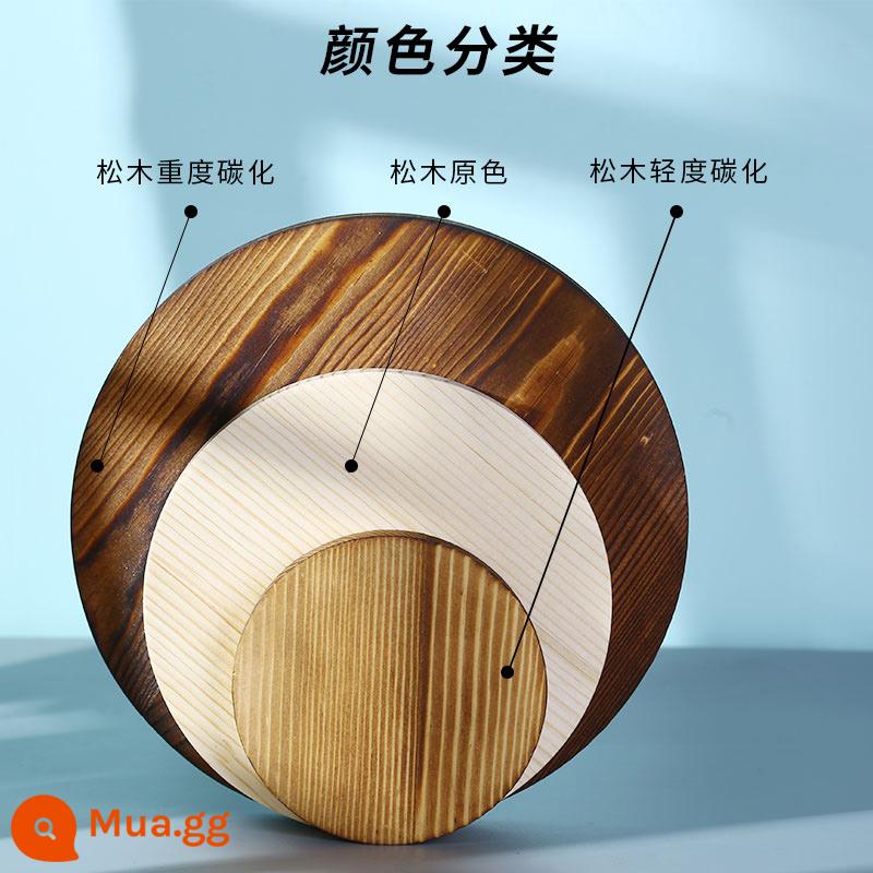 Tùy chỉnh Handmade DIY Model Vật liệu gỗ thông gỗ tròn chip gỗ rắn tròn để bàn làm việc bằng máy tính - Đường kính 10cm {năm miếng}