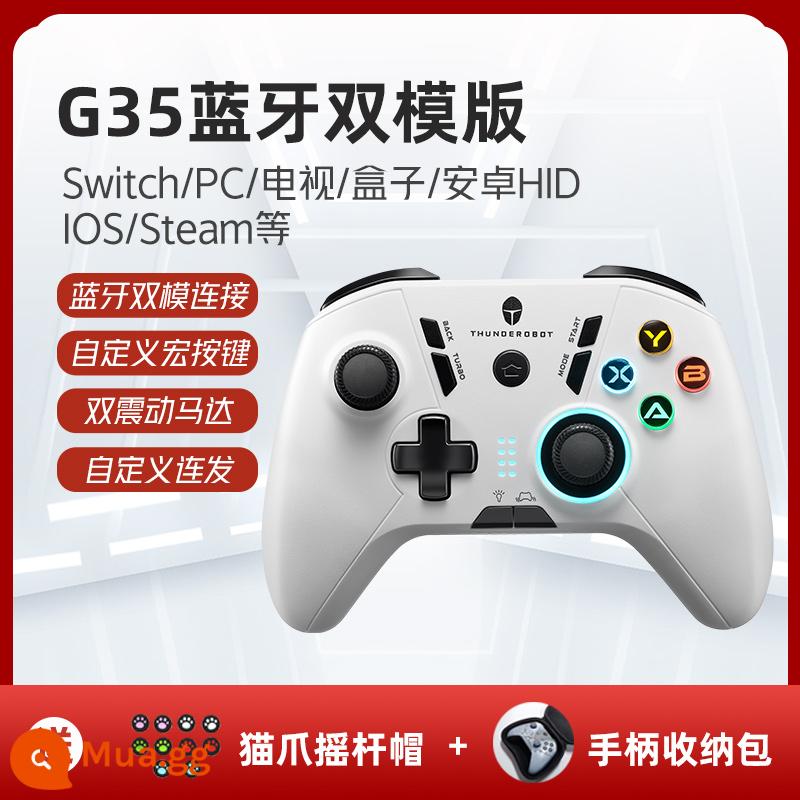 Raytheon G30/G50 tay cầm có dây không dây Bluetooth tay cầm chơi game chuyển Xbox tạo tác điện thoại di động ps máy tính máy tính bảng ipad ban đầu God King Steam TV USB đôi tay cầm máy chủ - Tay cầm Bluetooth G35 [Không dây] + [Túi đựng]