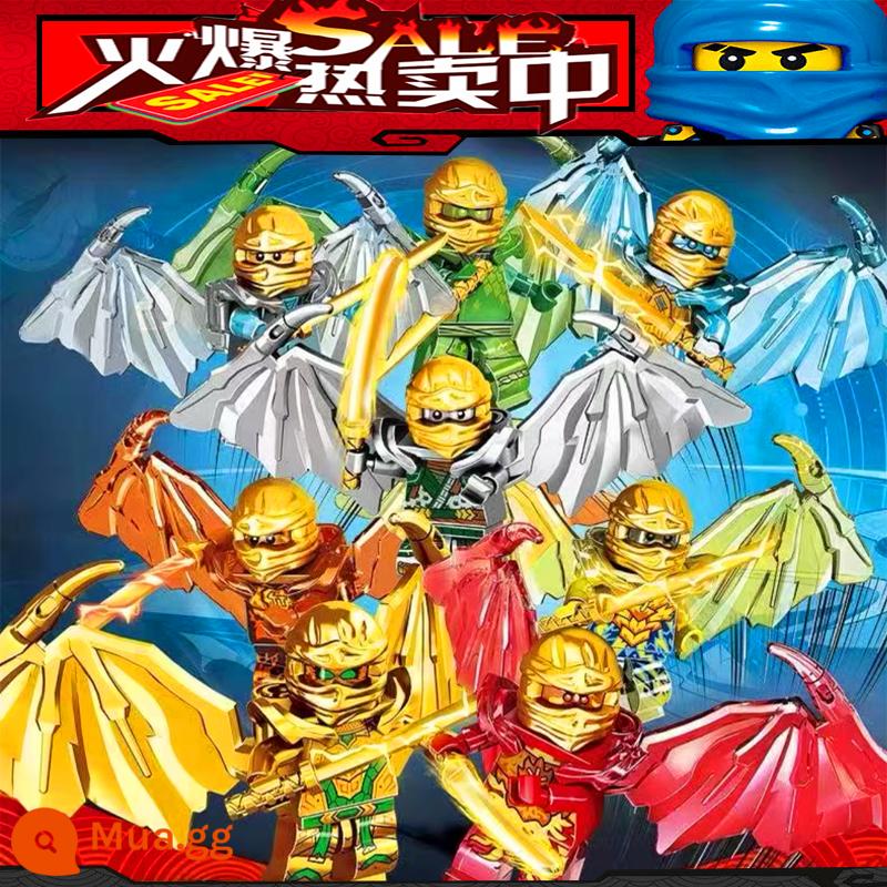 2024 Mới Ninjago Xe Máy Hình Đền Rồng Xếp Hình Lắp Ráp Khối Xây Dựng Đồ Chơi Bé Trai Tặng - 8 Ninjago bay [Dạng rồng]