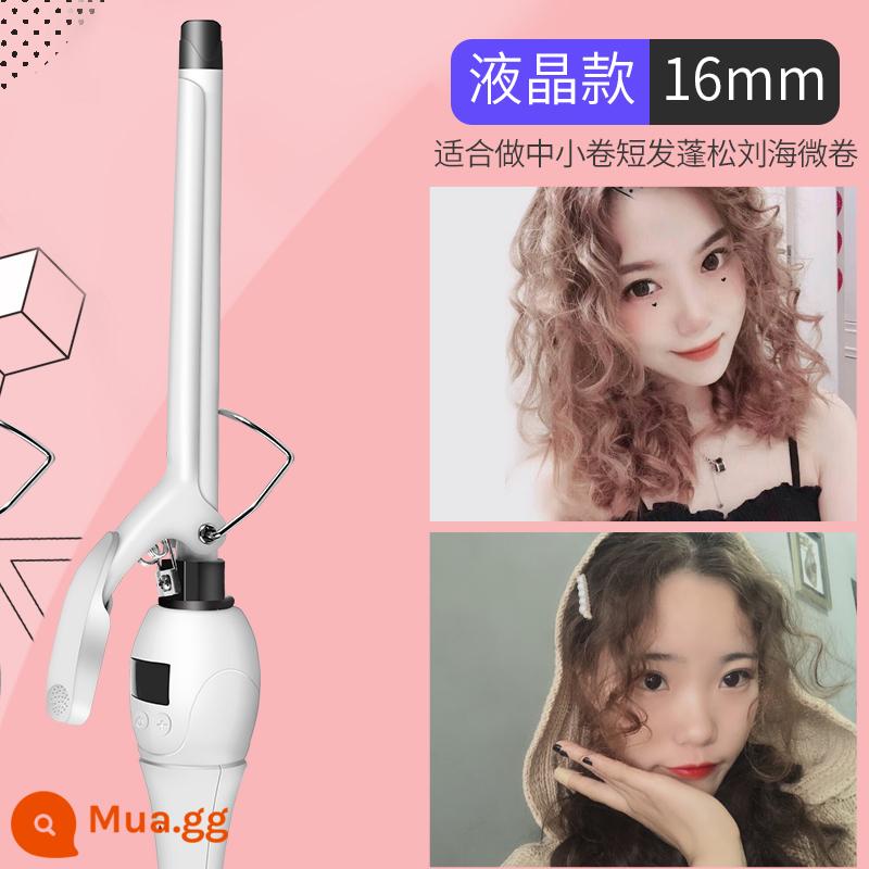 Quạt Uốn Tóc Ngắn Nhỏ Nổ Xoăn Nhỏ Nữ Len Xoăn Nhỏ 9mm3 Mỏng Teddy Điện Perm Lười Hiện Vật Dành Cho Nam - LCD trắng 16MM (điều chỉnh nhiệt độ năm tốc độ)