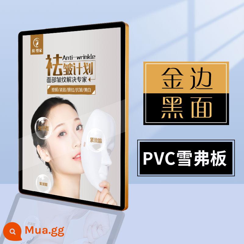 Khung quảng cáo thang máy khung áp phích từ tính khung bảng hiển thị hợp kim nhôm a3 khung ảnh quảng cáo acrylic a4 khung ảnh treo tường - Phong cách PVC đen Phnom Penh