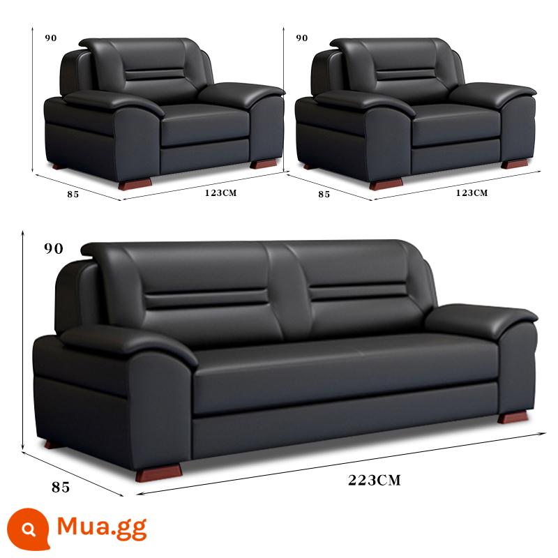 Văn phòng da nghi ngờ hiện đại ba người dùng bàn cà phê phòng tiếp tân phòng ngủ sofa Ăn ghế sofa - 1+1+3 cao cấp kết hợp-không đen gụ