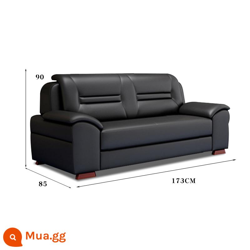 Văn phòng da nghi ngờ hiện đại ba người dùng bàn cà phê phòng tiếp tân phòng ngủ sofa Ăn ghế sofa - Xipi 2 người-Không có gỗ hồng sắc đen